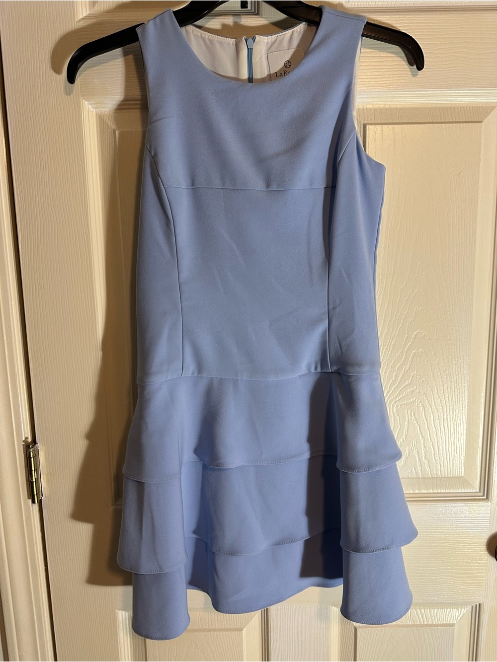 Laroque Light Blue Tiered Midi Dress